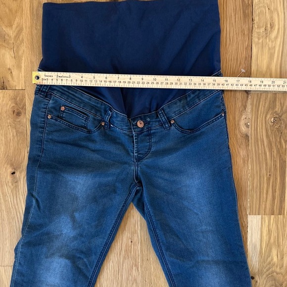 NWOT Maternity H&M Mama Jeans Medium‎ Wash Skinny SZ 10 - Picture 2 of 4